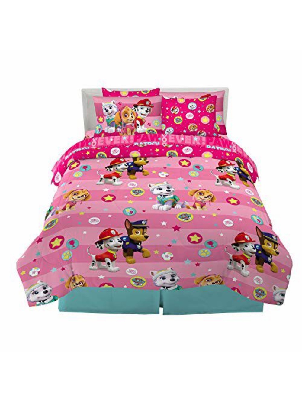 PAW Patrol Girls Pink Character Comforter Set